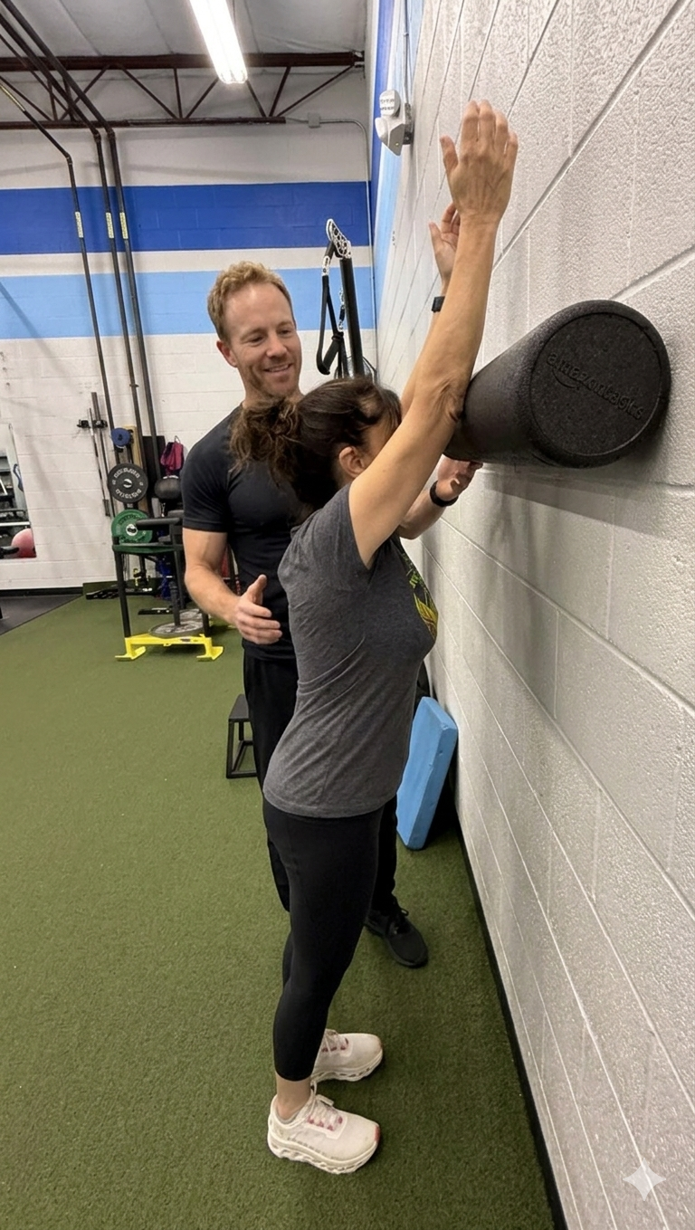 Nick coaching a client at Prime Raleigh