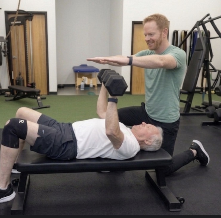 Nick training an older client